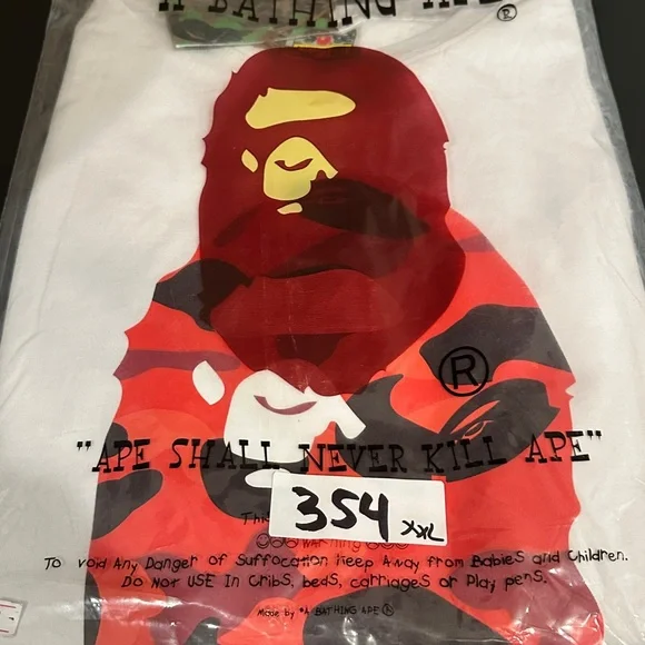 Bape t shirt red camouflage - Picture 4 of 4